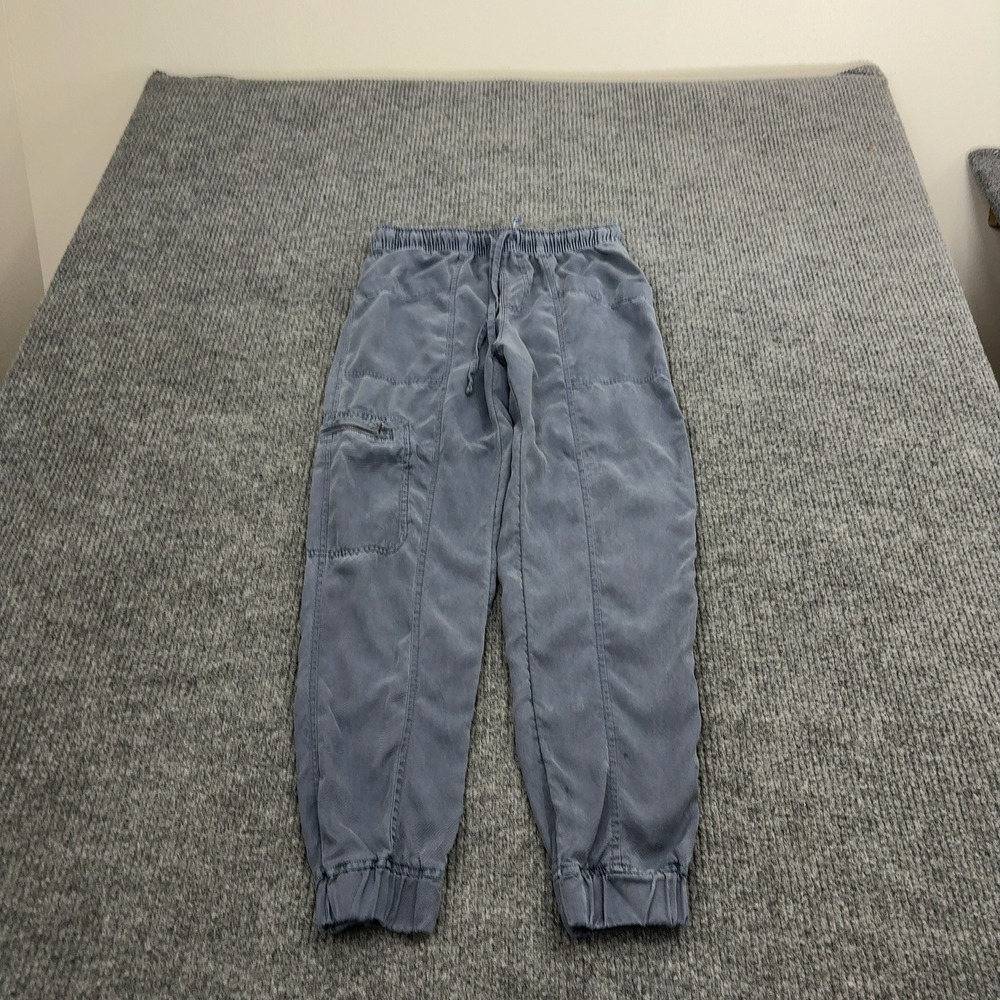 Nicole Miller‎ New York Joggers Womens S Blue Lyocell Elastic Waist Cargo Casual